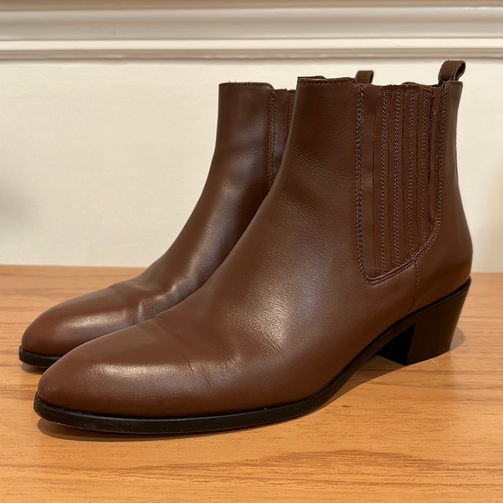 JCrew Brown Leather Booties